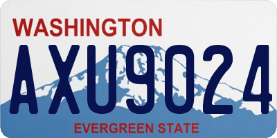 WA license plate AXU9024