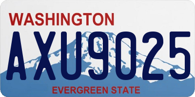 WA license plate AXU9025