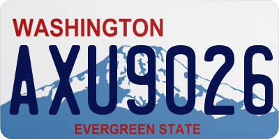 WA license plate AXU9026