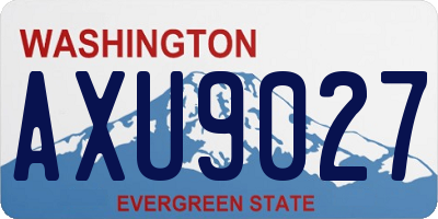 WA license plate AXU9027