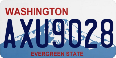 WA license plate AXU9028