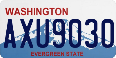 WA license plate AXU9030