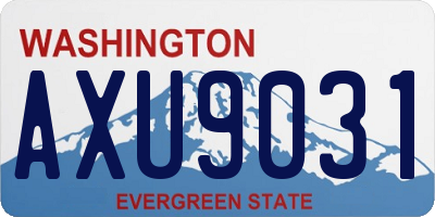 WA license plate AXU9031