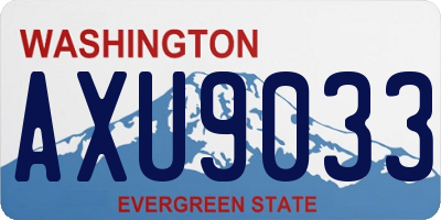 WA license plate AXU9033