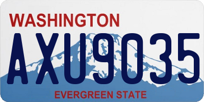 WA license plate AXU9035
