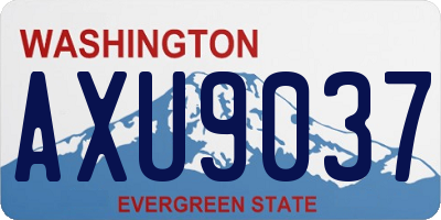 WA license plate AXU9037