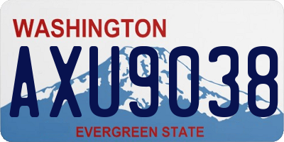 WA license plate AXU9038