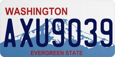 WA license plate AXU9039