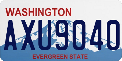 WA license plate AXU9040
