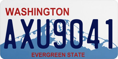 WA license plate AXU9041