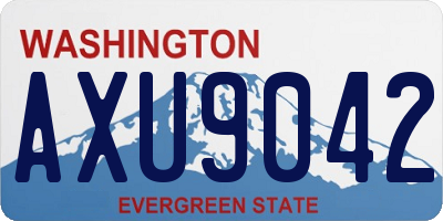 WA license plate AXU9042