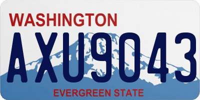 WA license plate AXU9043
