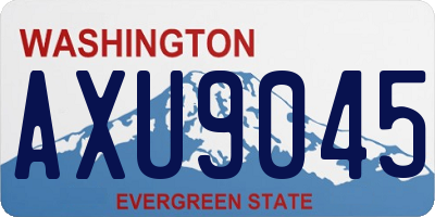 WA license plate AXU9045