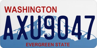 WA license plate AXU9047