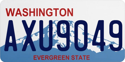 WA license plate AXU9049