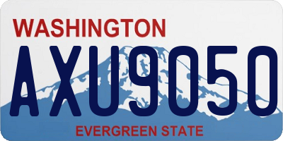WA license plate AXU9050