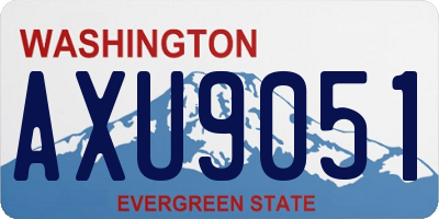 WA license plate AXU9051