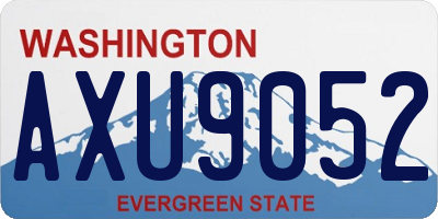 WA license plate AXU9052