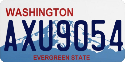 WA license plate AXU9054