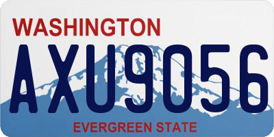 WA license plate AXU9056