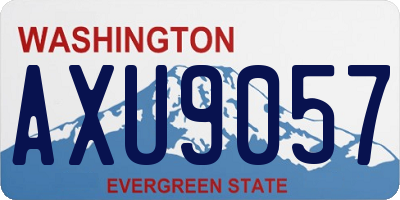 WA license plate AXU9057