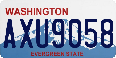WA license plate AXU9058