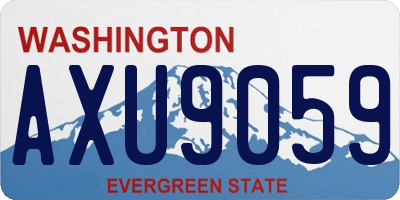 WA license plate AXU9059