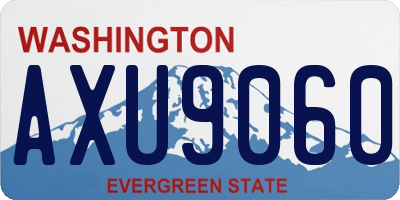 WA license plate AXU9060
