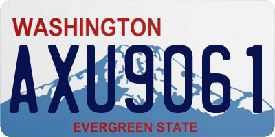 WA license plate AXU9061
