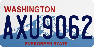 WA license plate AXU9062