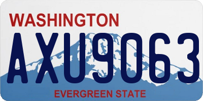 WA license plate AXU9063