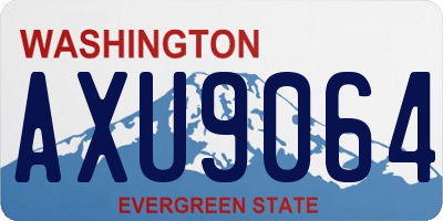 WA license plate AXU9064