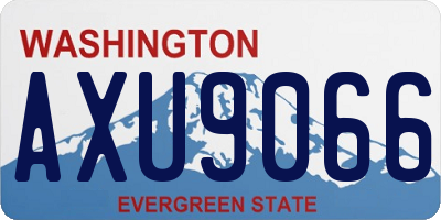 WA license plate AXU9066