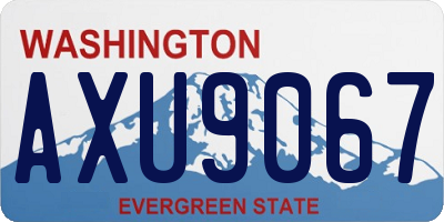 WA license plate AXU9067