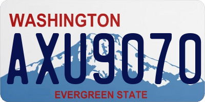 WA license plate AXU9070