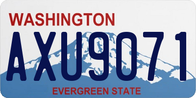 WA license plate AXU9071
