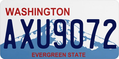 WA license plate AXU9072