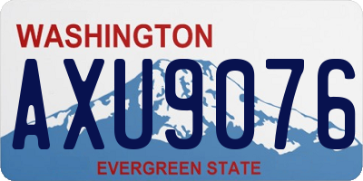 WA license plate AXU9076