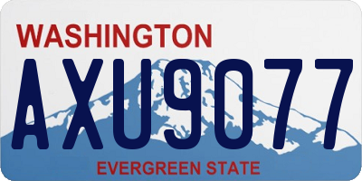 WA license plate AXU9077
