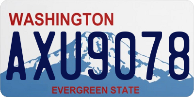 WA license plate AXU9078