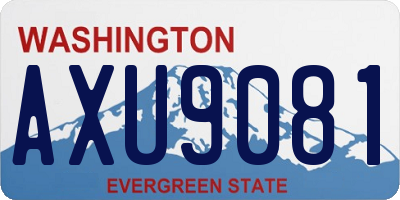 WA license plate AXU9081
