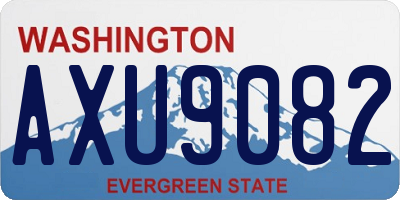 WA license plate AXU9082