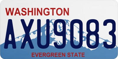 WA license plate AXU9083