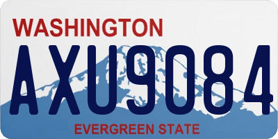 WA license plate AXU9084