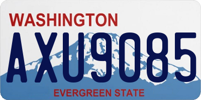 WA license plate AXU9085