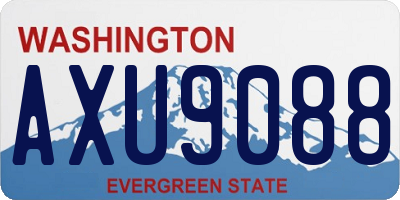 WA license plate AXU9088