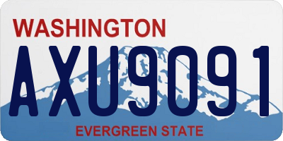 WA license plate AXU9091