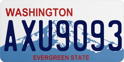WA license plate AXU9093