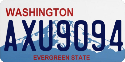 WA license plate AXU9094