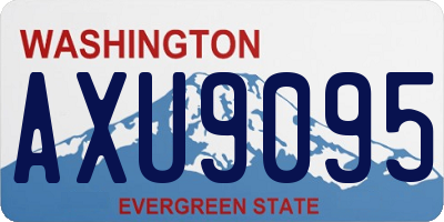WA license plate AXU9095